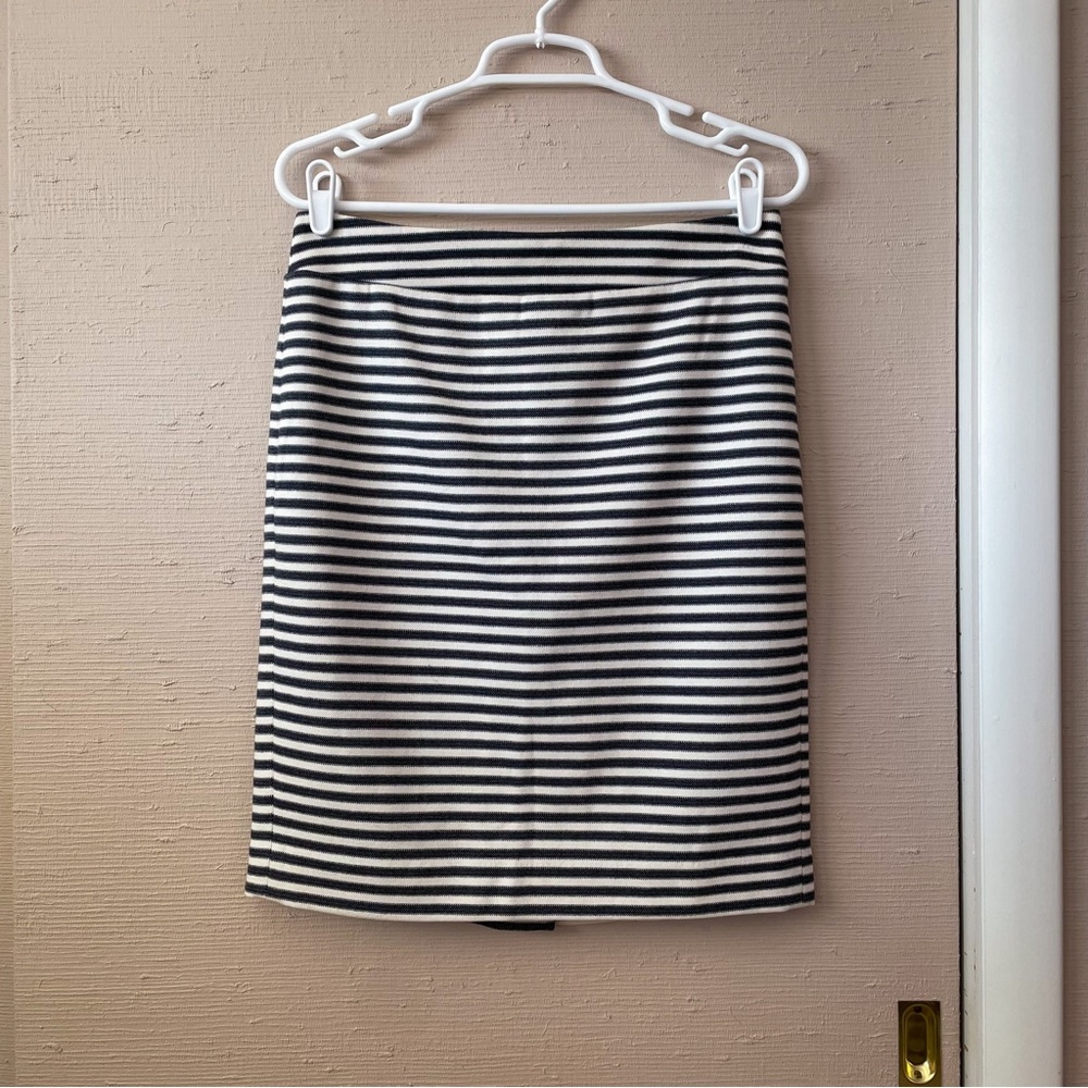 Ann Taylor Blue and White Striped Skirt
